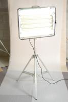 3 settings - great for interviews or soft light situation. 500,750,1000 watt colour balanced - two sections on 