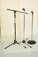 WRP has several stands for microphones. Full size and table mounts for a board meeting.